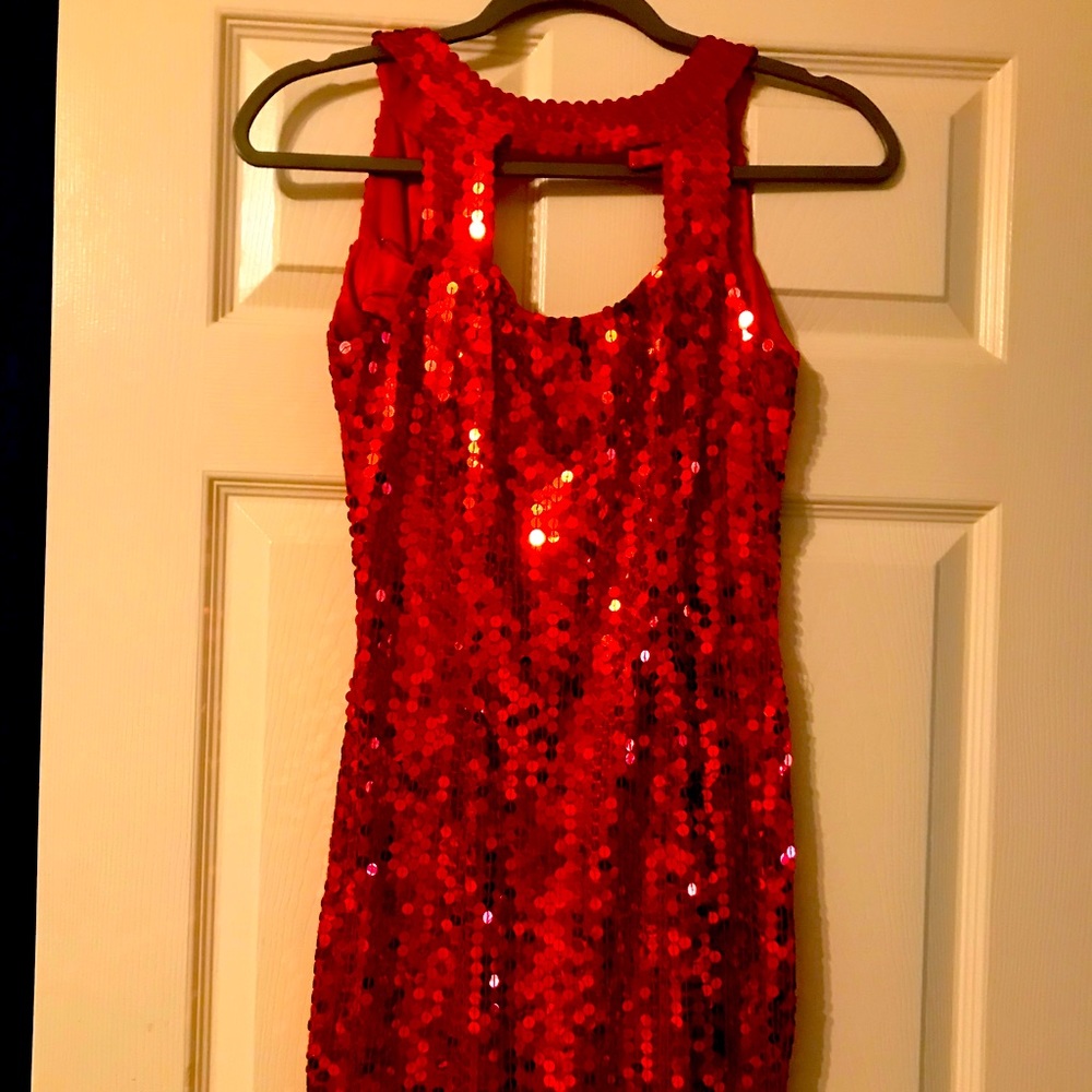 Red Hot Sequin Dress